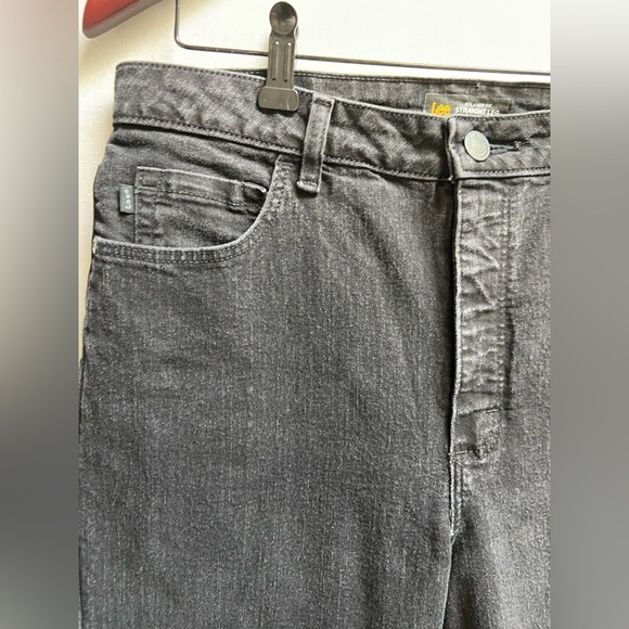 Lee High rise relaxed fit straight leg denim jean Black Sz 12 tall - Picture 8 of 14